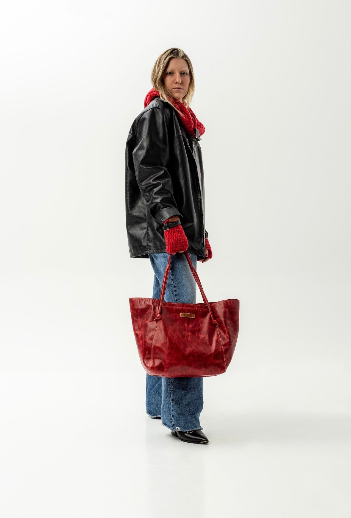 Leather Bag Paulita Red