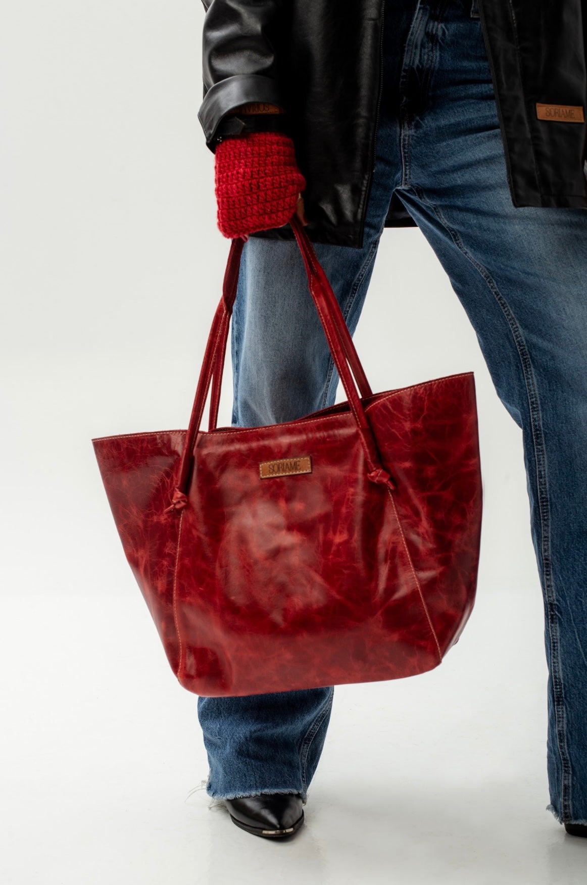 Leather Bag Paulita Red