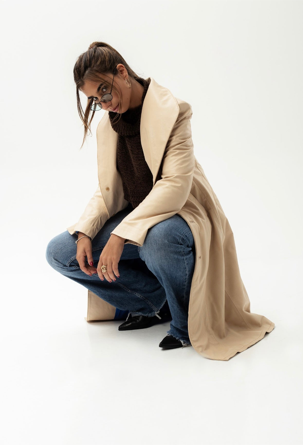 Leather Trench Elegance