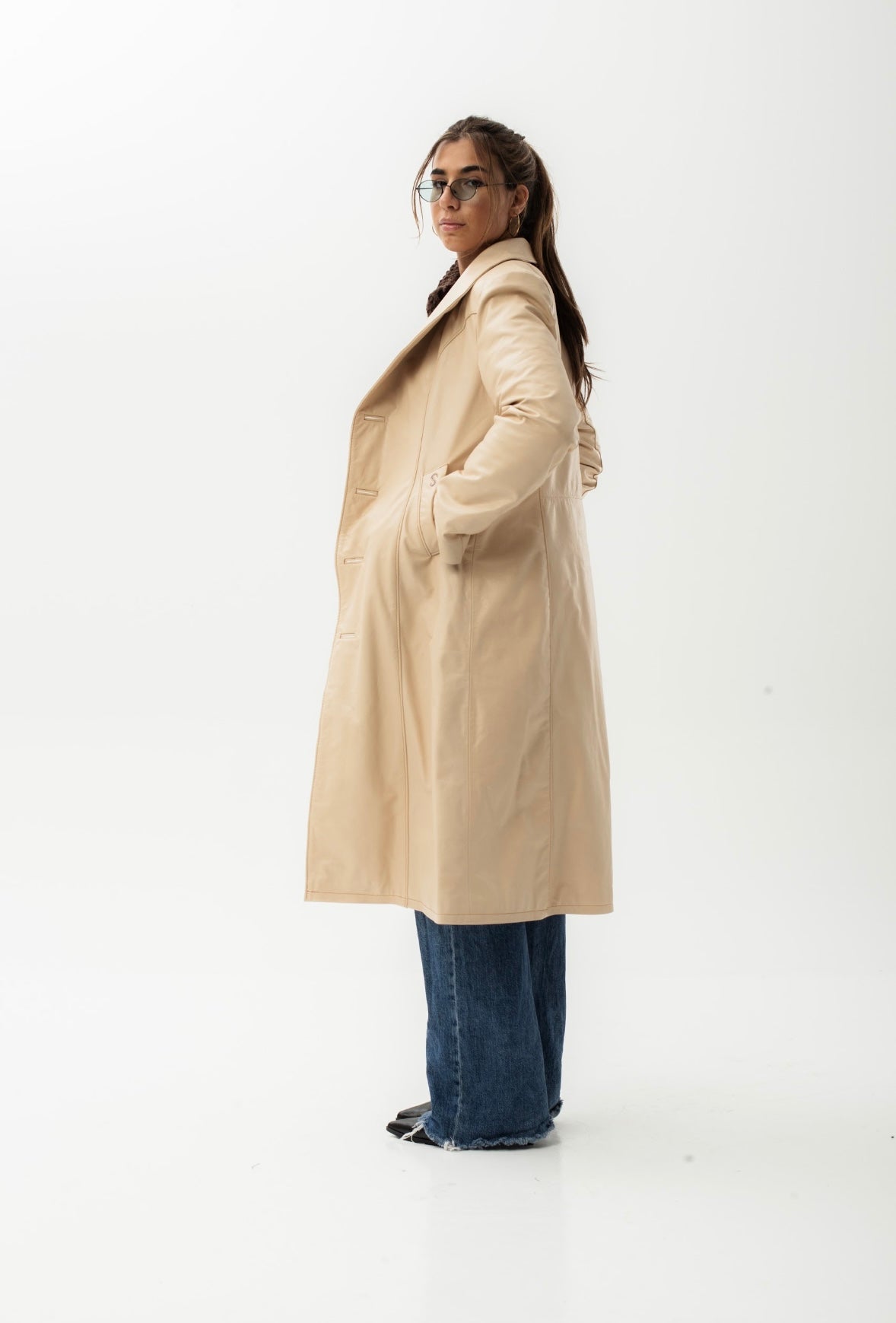 Leather Trench Elegance