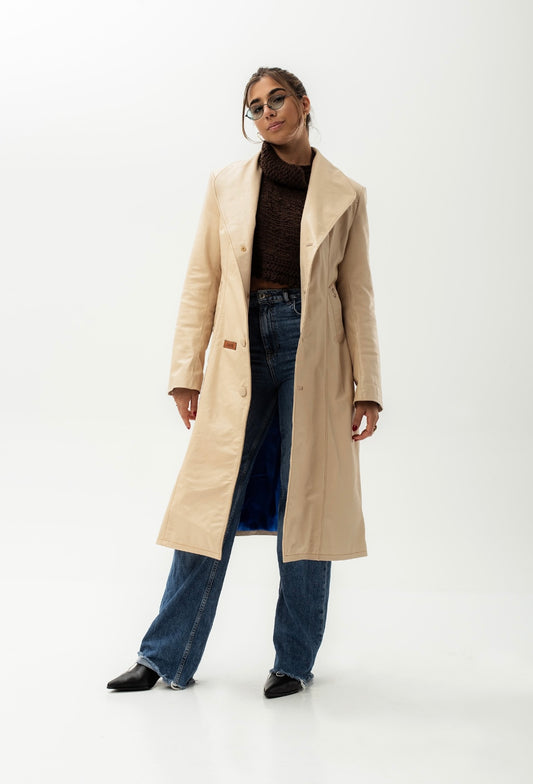 Leather Trench Elegance
