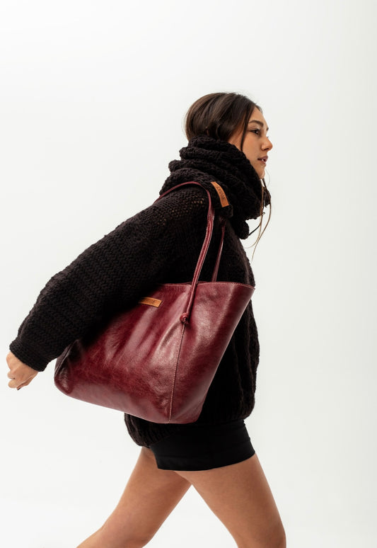 Leather Bag Paulita Bordoux