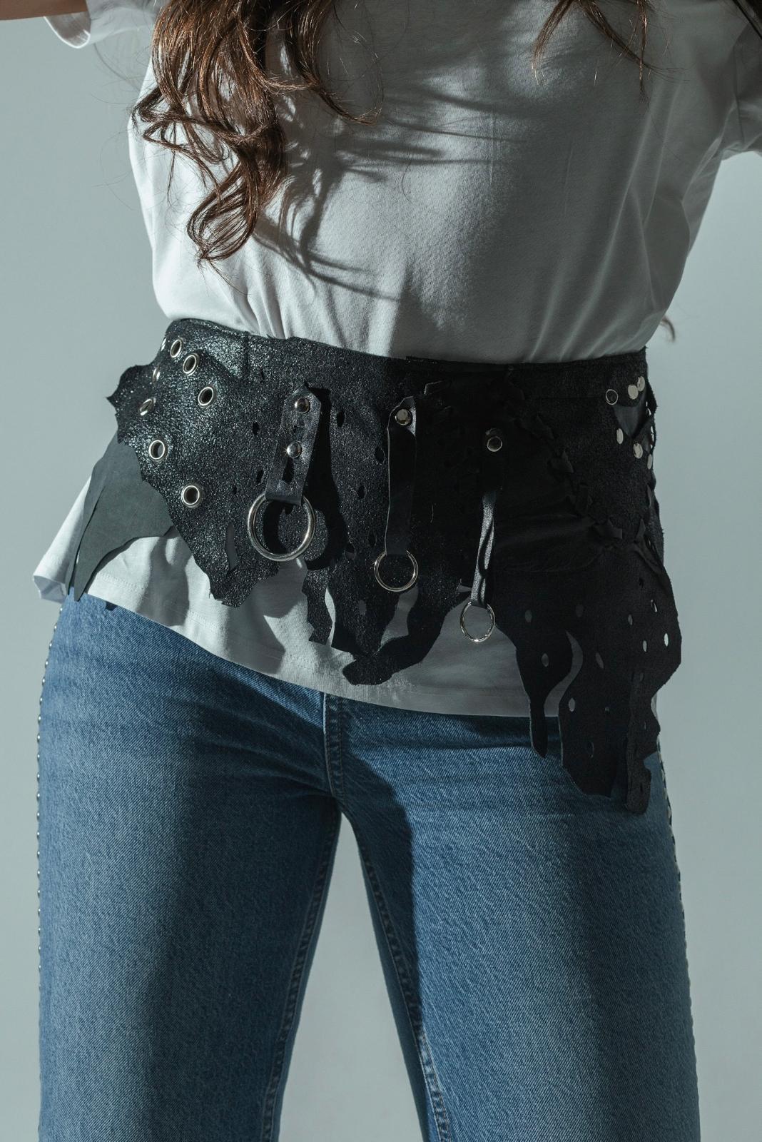 Rings Leather Belt